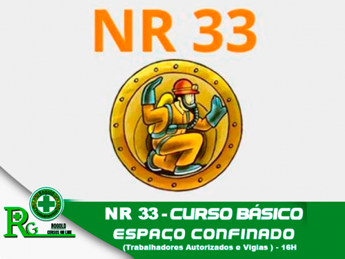NR 33 – Espaço Confinado para Trabalhadores Autorizados e Vigias (semipresencial)
